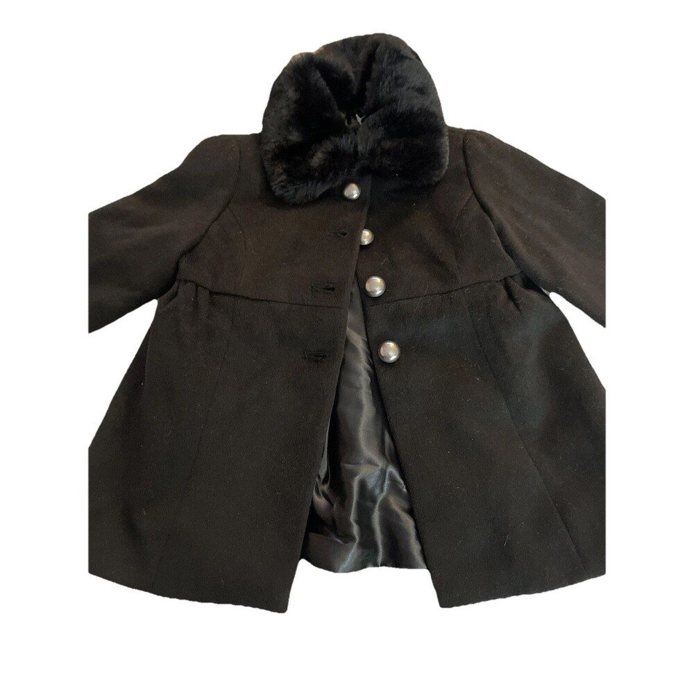 The Children’s Place Baby Girls Black Dress Coat – Size 12-18M